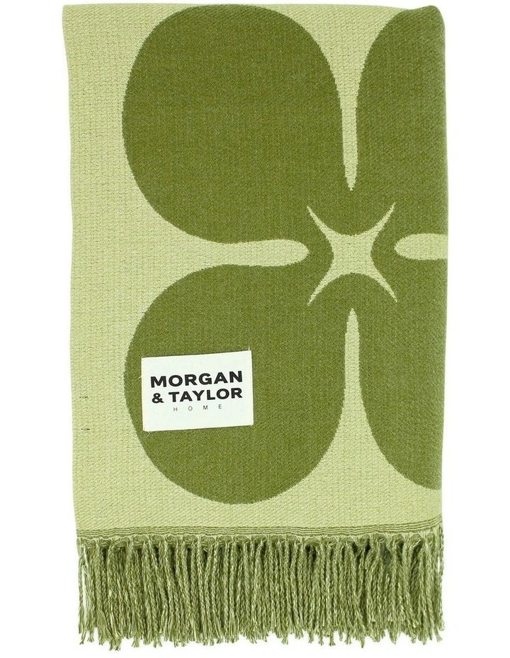 Ginger Throw Blanket in Green image 2