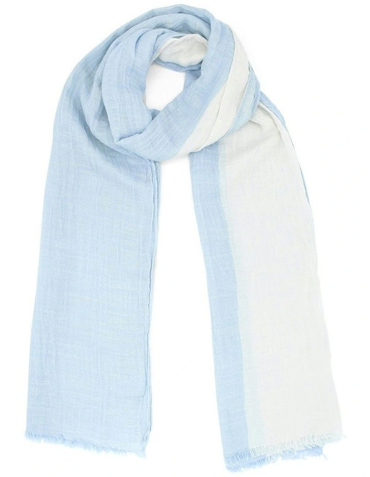 Kit Light-Weight Scarf in Blue/White image 1