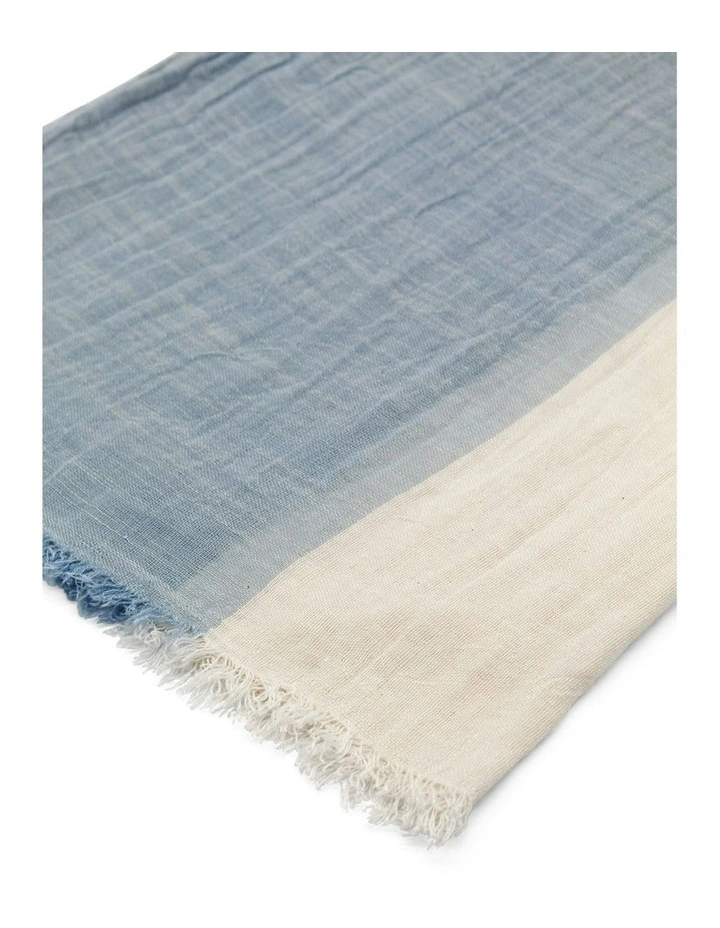 Kit Light-Weight Scarf in Blue/White image 3
