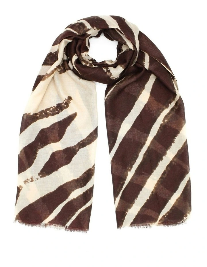 Mina Light-Weight Scarf in Brown image 1