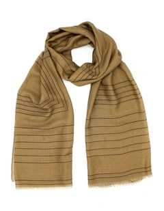 Maze Light-Weight Scarf in Brown
