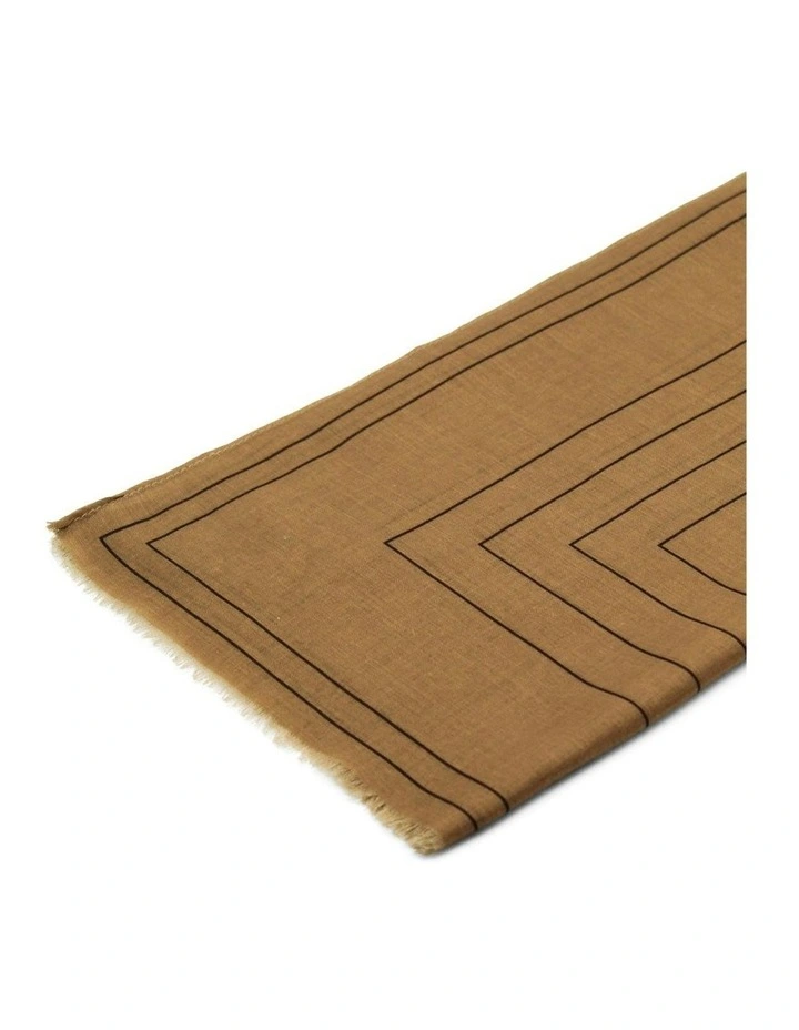Maze Light-Weight Scarf in Brown image 3