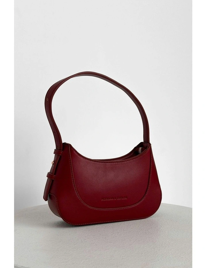 Aurora Shoulder Handbag in Burgundy Red image 2