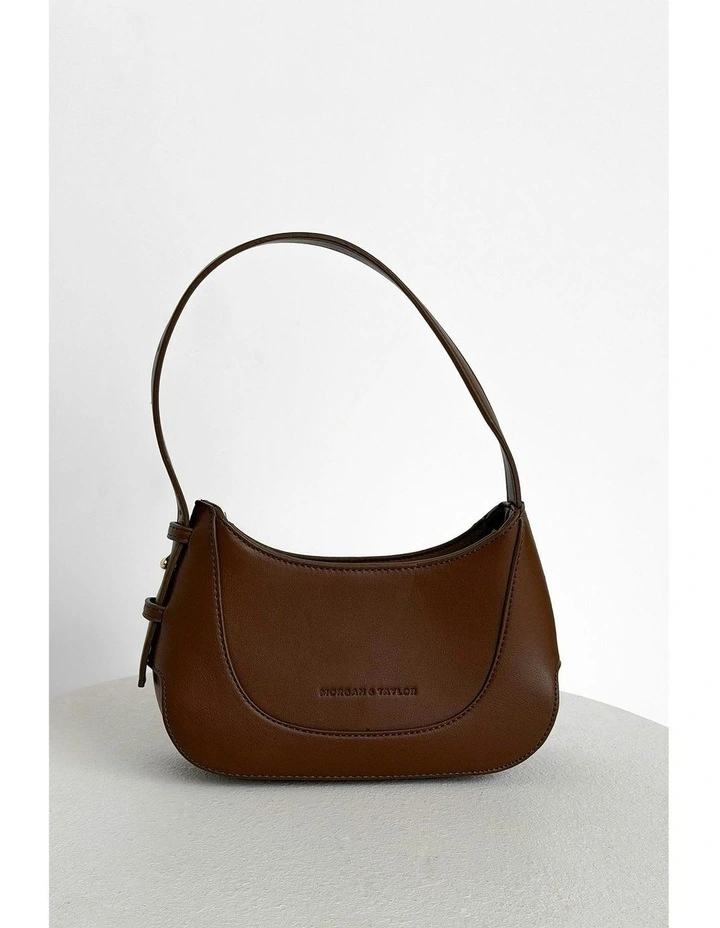 Aurora Shoulder Handbag in Chocolate Brown image 2