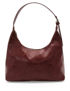 Elsie Shoulder Handbag in Burgundy Red