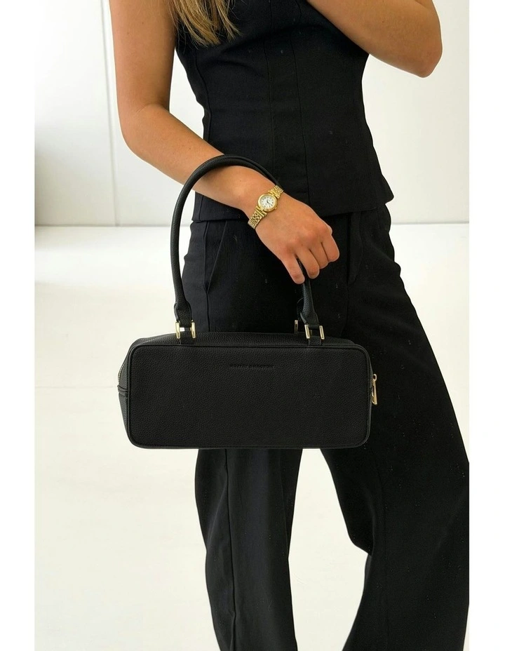 Mackenzie Rectangle Shoulder Handbag in Black image 2