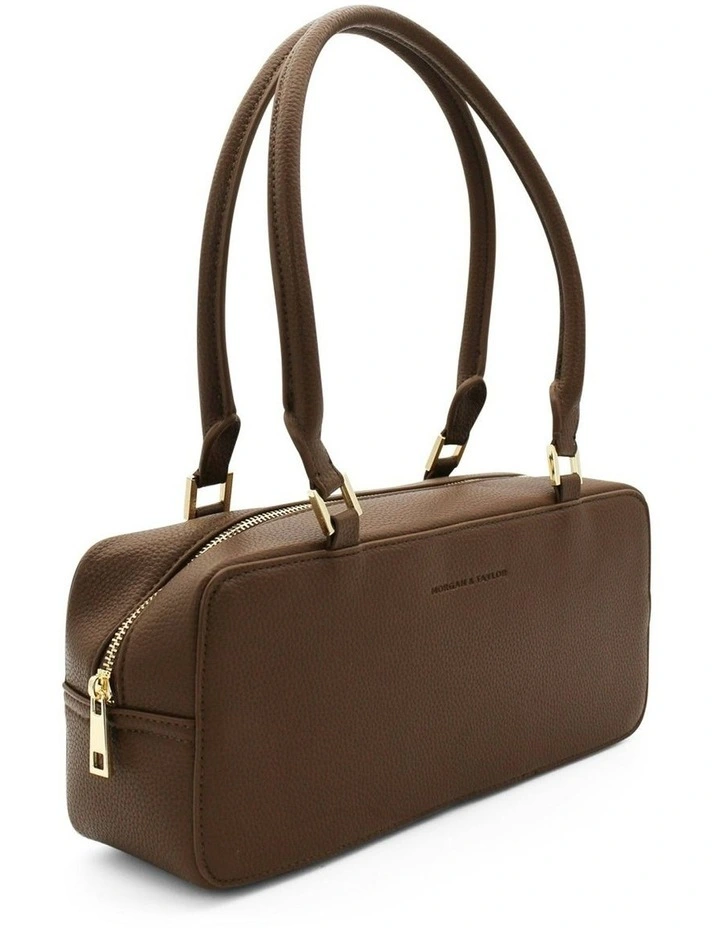 Mackenzie Rectangle Shoulder Handbag in Chocolate Brown image 4
