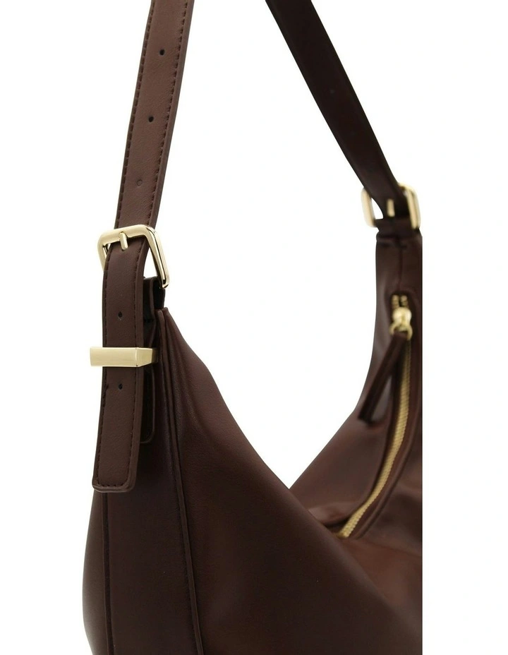 Sawyer Shoulder Handbag in Chocolate Brown image 3