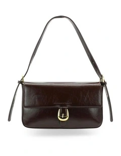 Faith Shoulder Handbag in Chocolate Brown