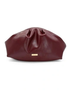 Annette Soft Clutch in Burgundy Red