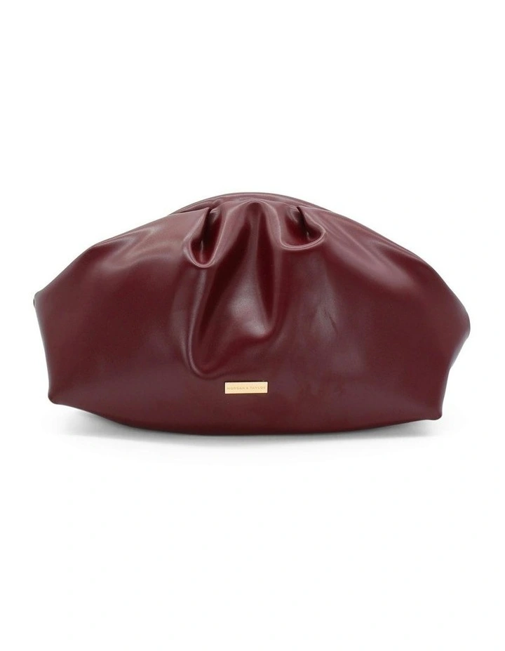 Annette Soft Clutch in Burgundy Red image 1