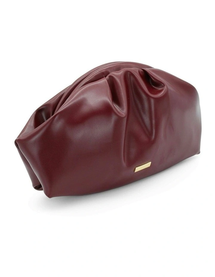 Annette Soft Clutch in Burgundy Red image 2