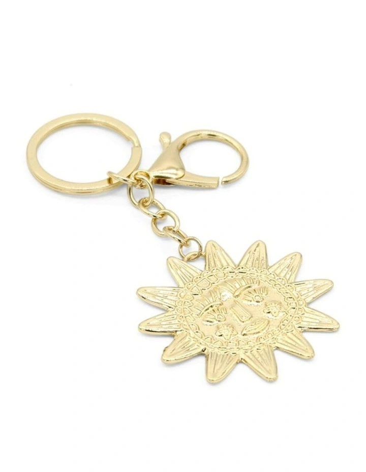 Solstice Bag Charm Keychain in Gold image 3