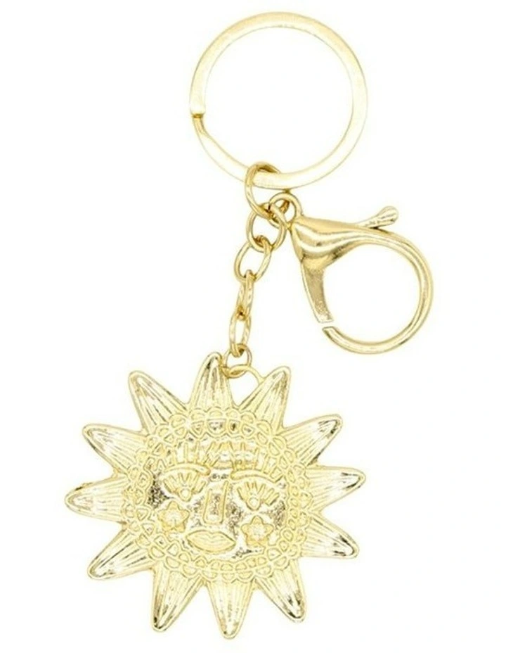 Solstice Bag Charm Keychain in Gold image 4