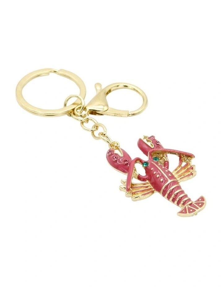 Sebby Bag Charm Keychain in Pink image 3