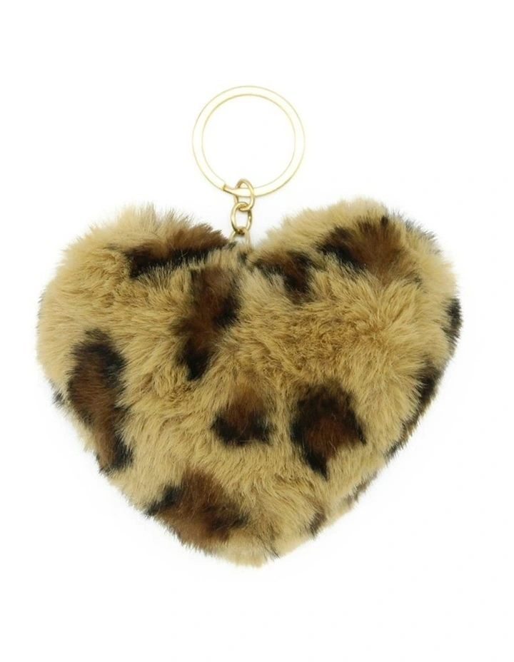 Dia Bag Charm Keychain in Brown image 1