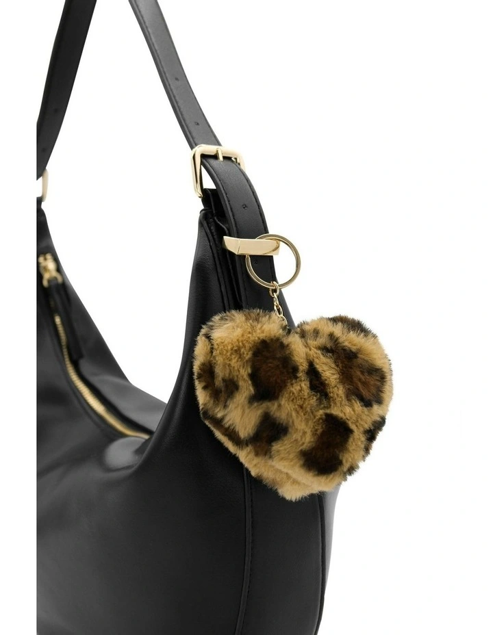 Dia Bag Charm Keychain in Brown image 2