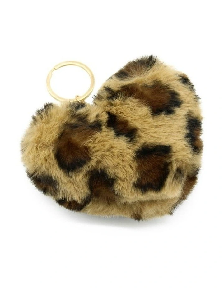 Dia Bag Charm Keychain in Brown image 5