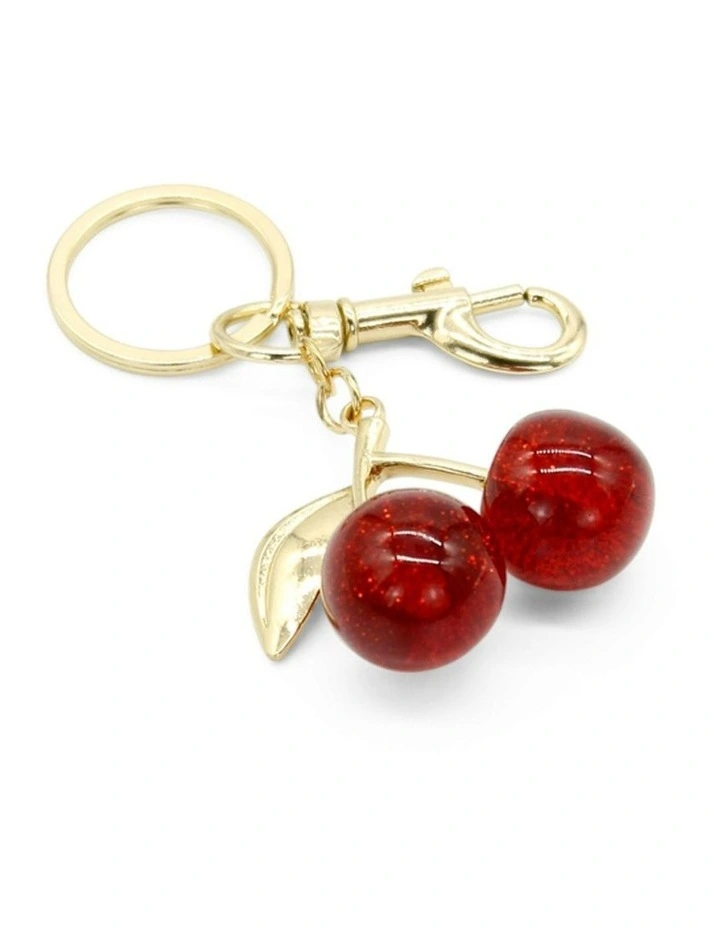 Cherie Bag Charm Keychain in Red image 3