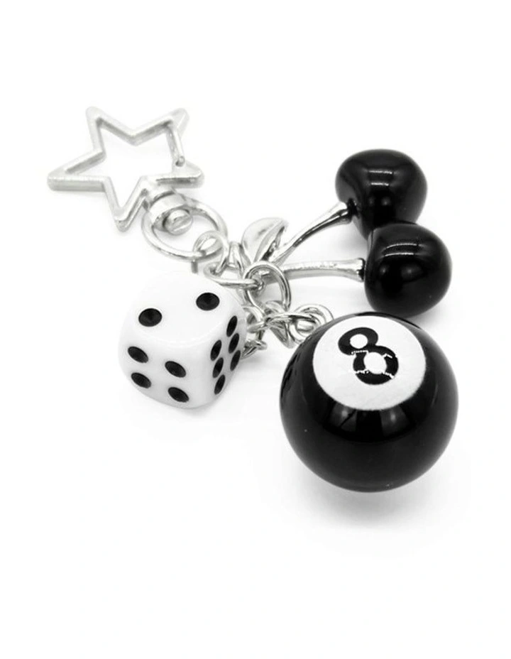 Kiaria Bag Charm Keychain in Black image 5
