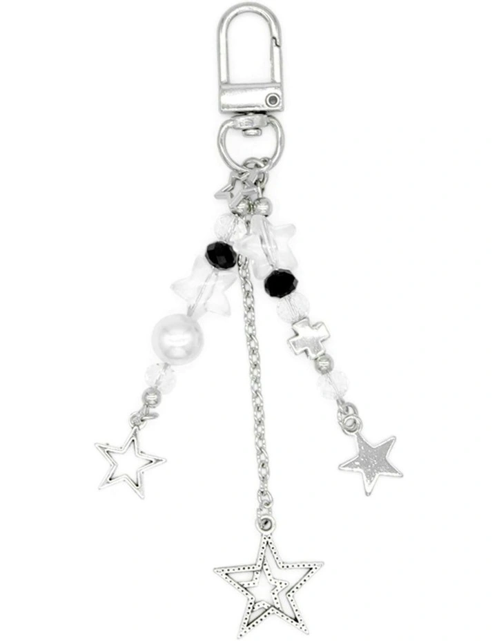 Nova Bag Charm Keychain in Silver image 1