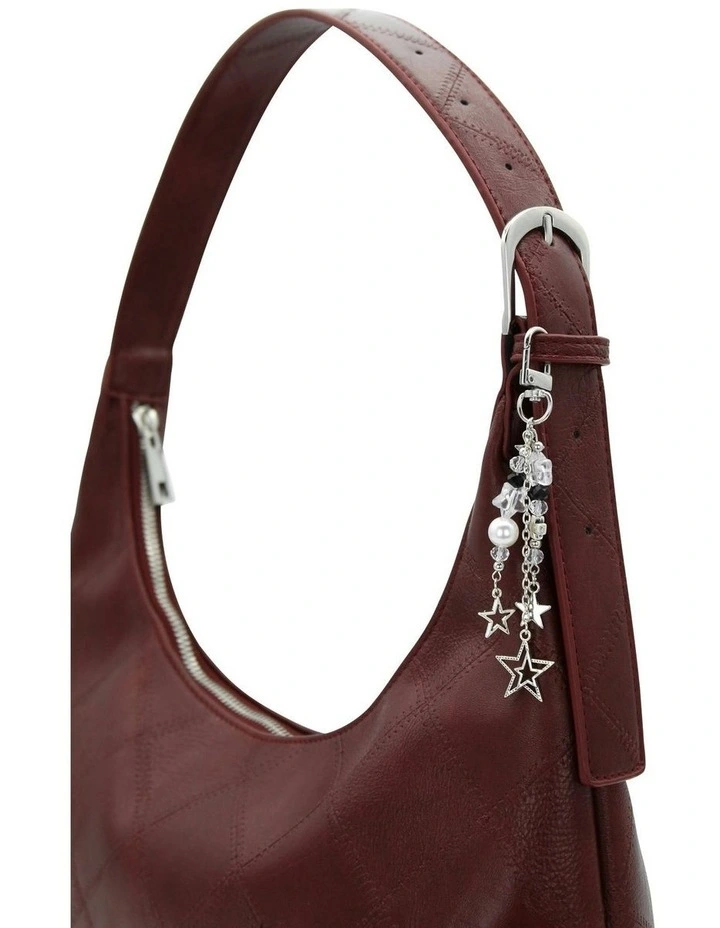 Nova Bag Charm Keychain in Silver image 2