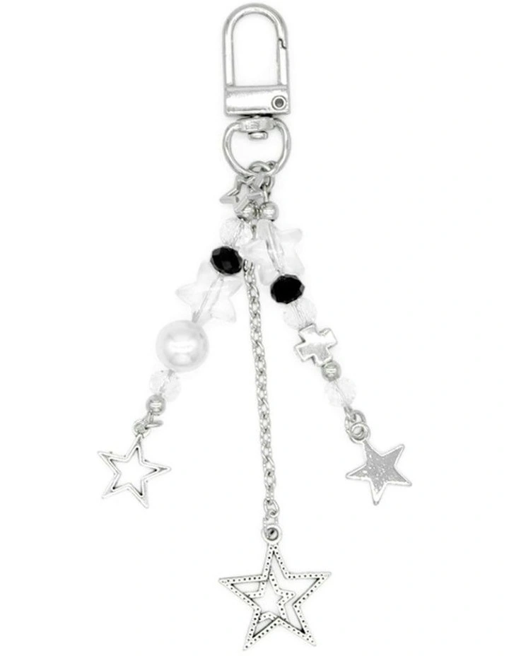 Nova Bag Charm Keychain in Silver image 4