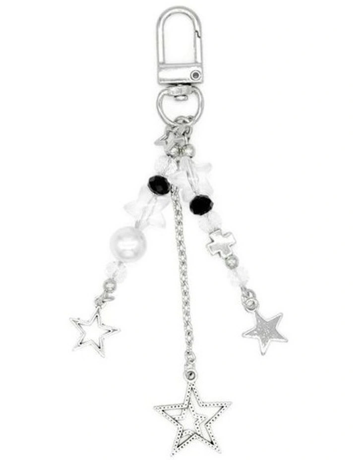 Nova Bag Charm Keychain in Silver image 5