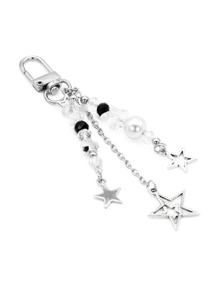 Nova Bag Charm Keychain in Silver image 6