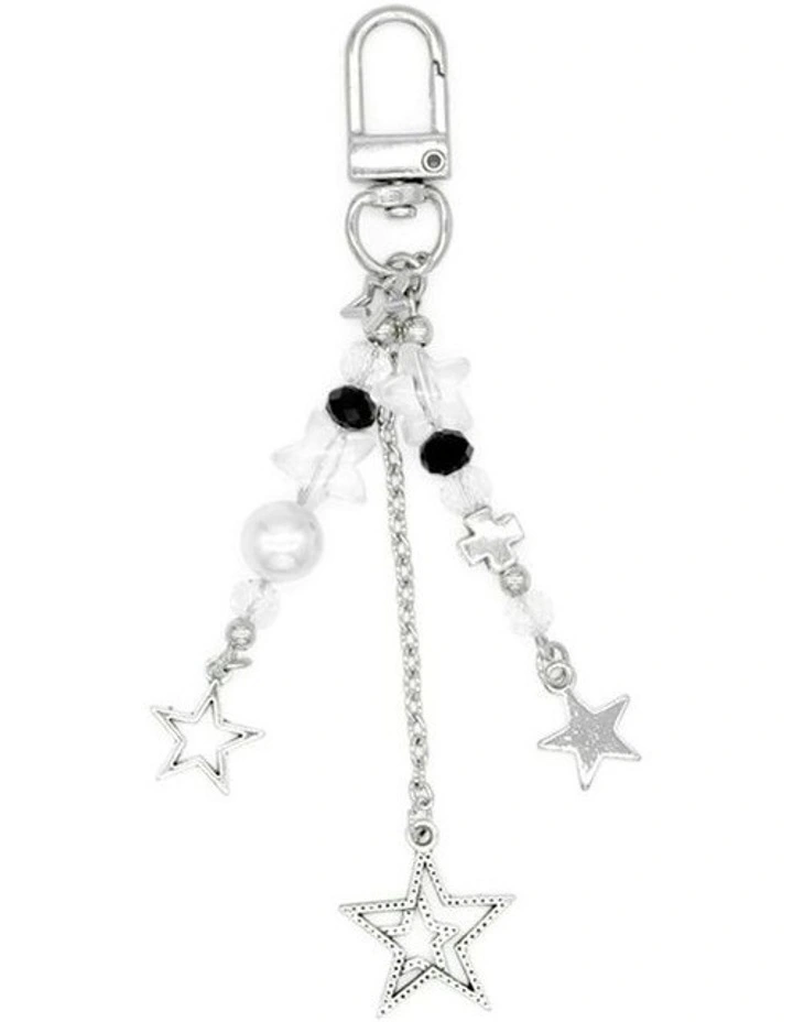 Nova Bag Charm Keychain in Silver image 7