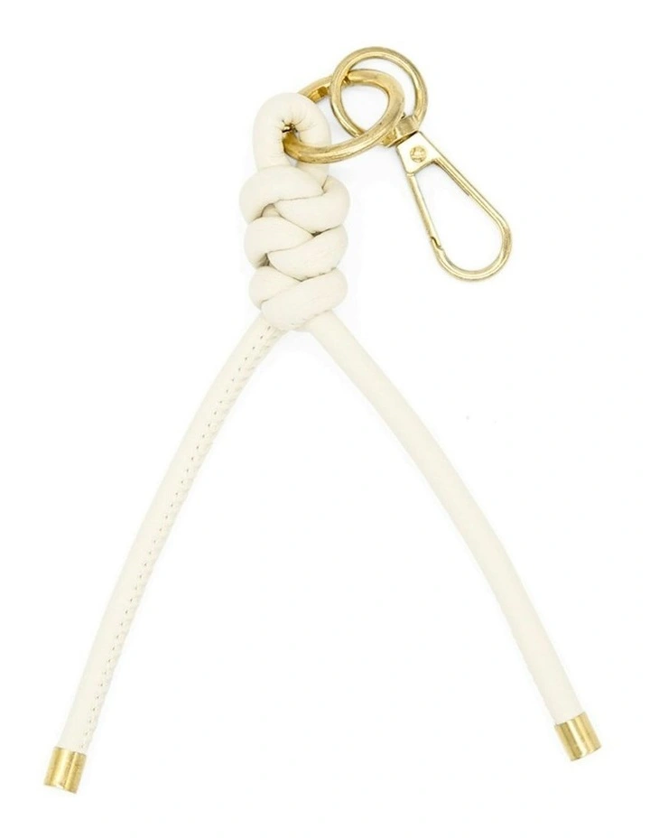 Sophie Bag Charm Keychain in Cream image 1