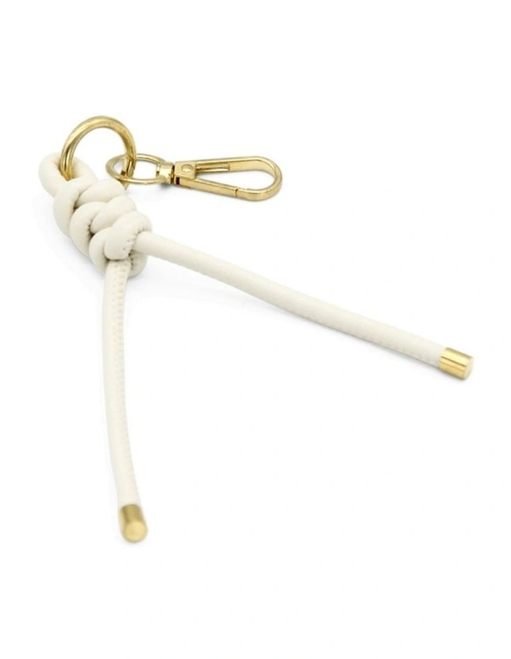 Sophie Bag Charm Keychain in Cream image 3