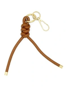 Sophie Bag Charm Keychain in Chocolate Brown