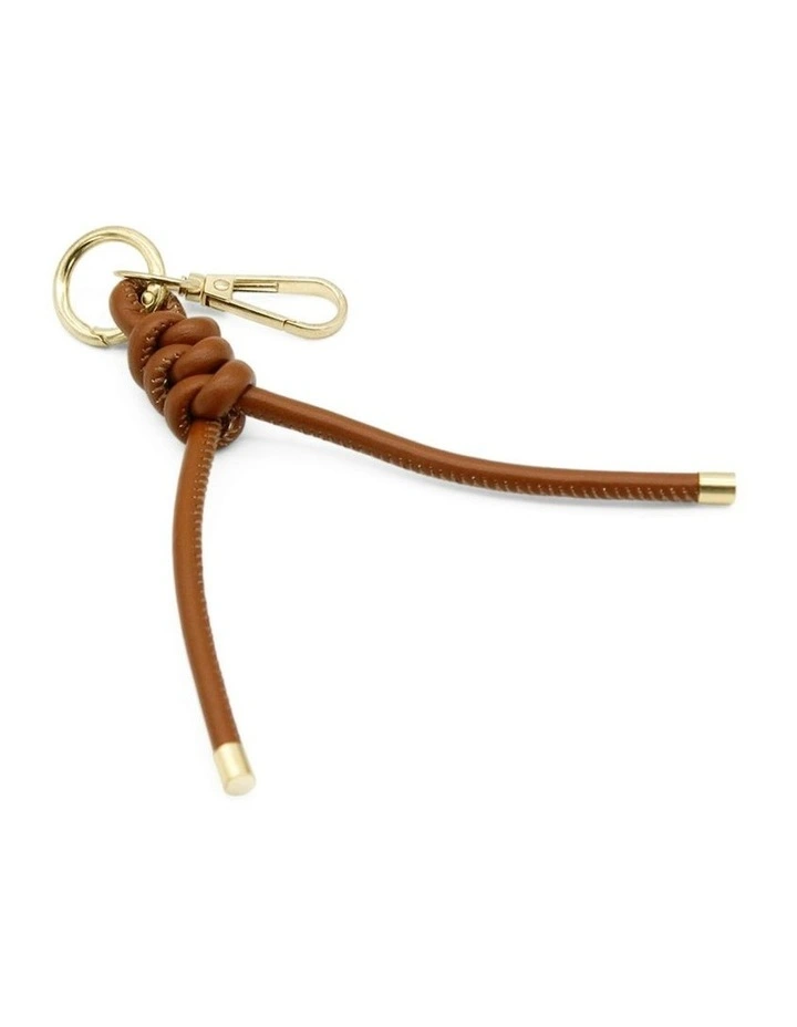Sophie Bag Charm Keychain in Chocolate Brown image 3