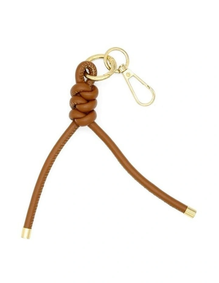 Sophie Bag Charm Keychain in Chocolate Brown image 4