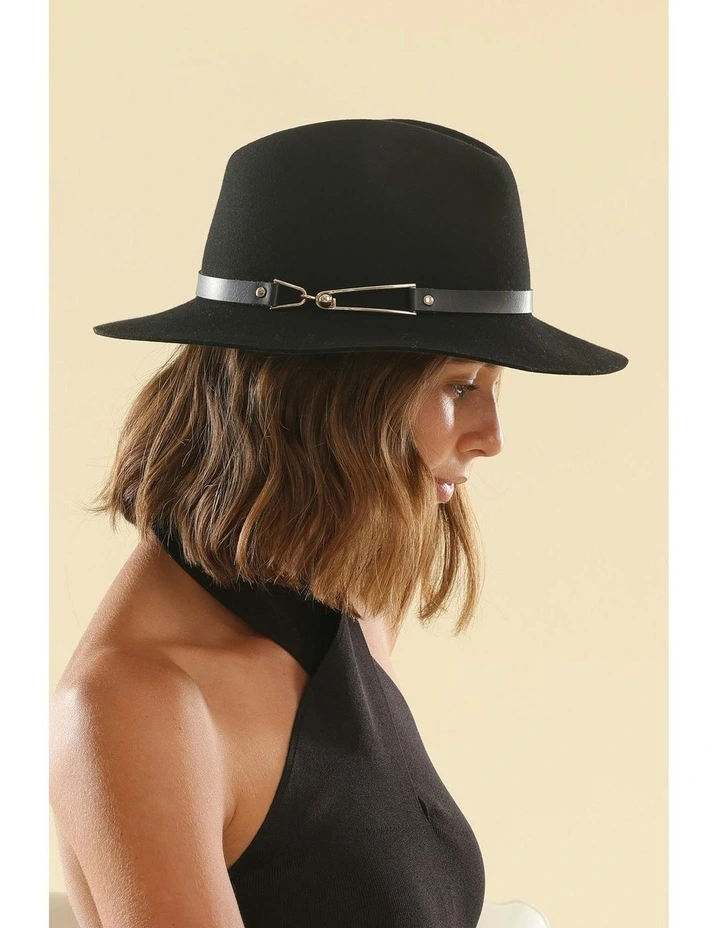 Holland Wool Fedora in Black image 4