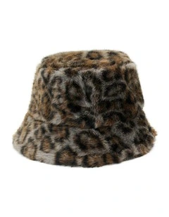 Marissa Faux Fur Hat in Grey
