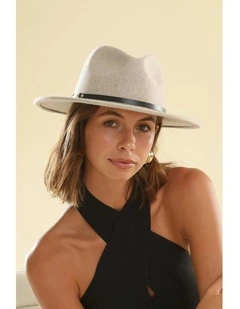Soraya Wool Fedora in Beige