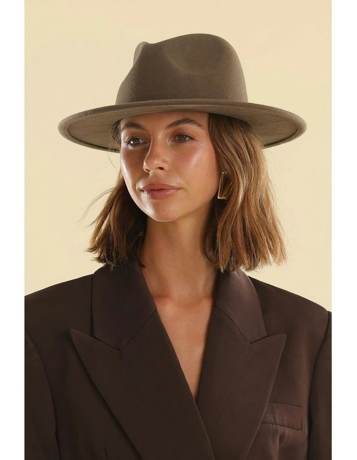 Soraya Wool Fedora in Brown image 5