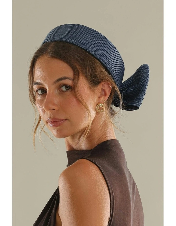 Tara Racewear Pillbox Hat in Navy Blue image 2