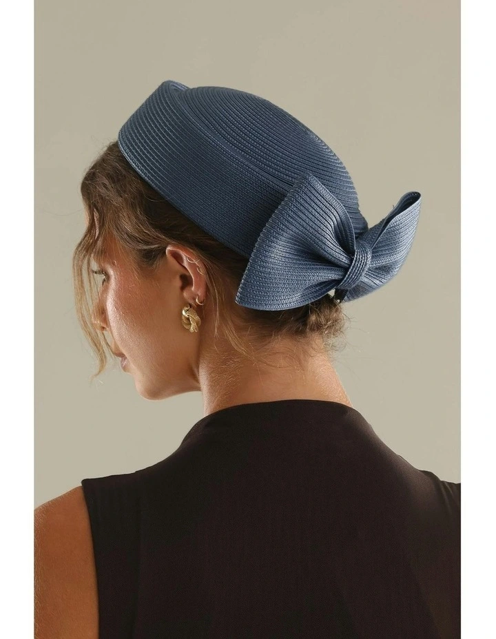 Tara Racewear Pillbox Hat in Navy Blue image 3