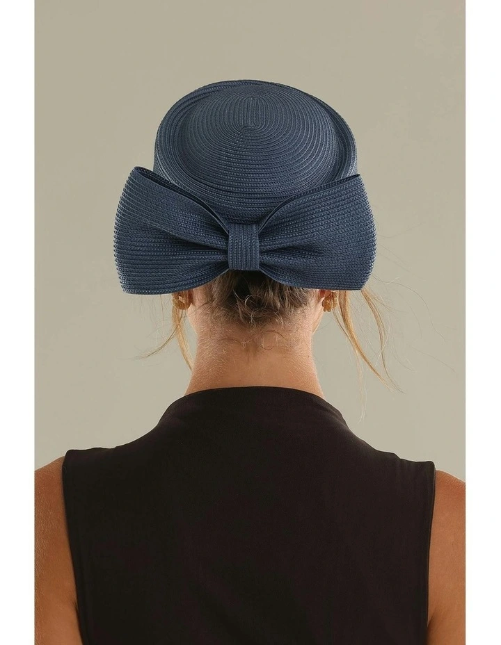 Tara Racewear Pillbox Hat in Navy Blue image 7
