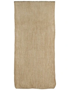 Sarina Rib Knit Scarf in Beige