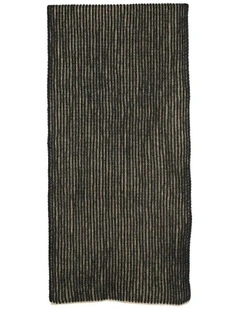 Sarina Rib Knit Scarf in Black
