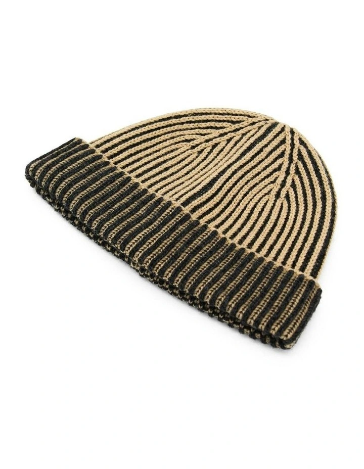 Sarina Ribbed Knit Beanie in Black image 5