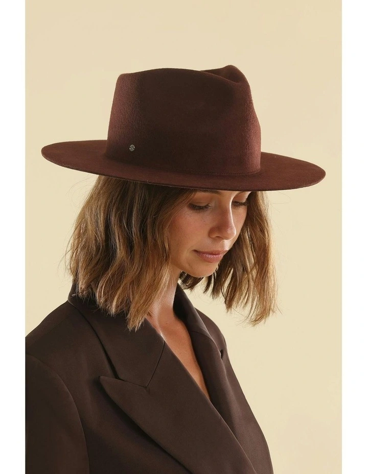 Amelia Wool Fedora in Brown image 3