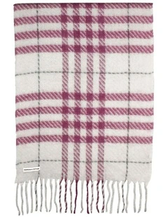 Hallie Scarf in Pink & Beige Check