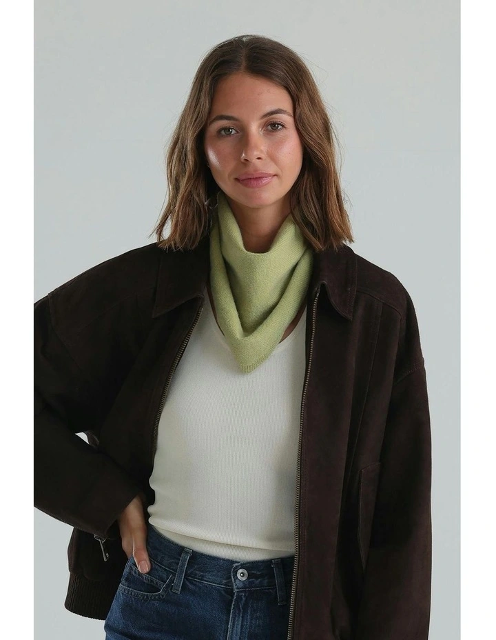 Katrina Triangle Scarf in Green image 3