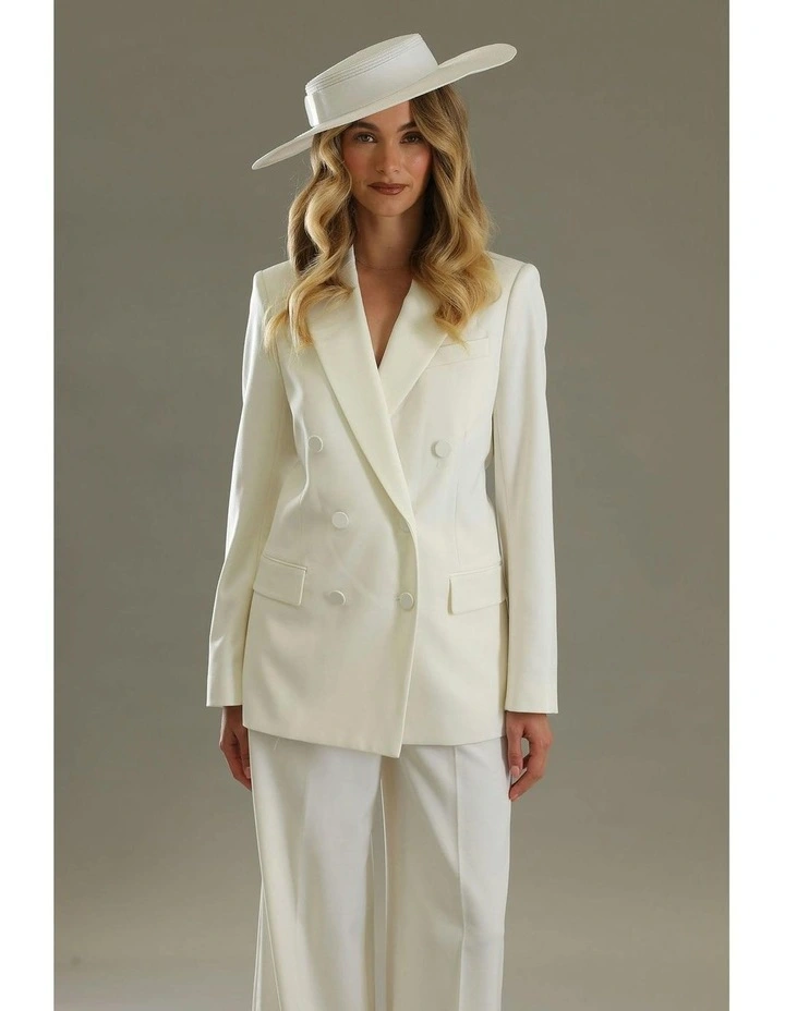 Macy Racewear Boater in White image 5