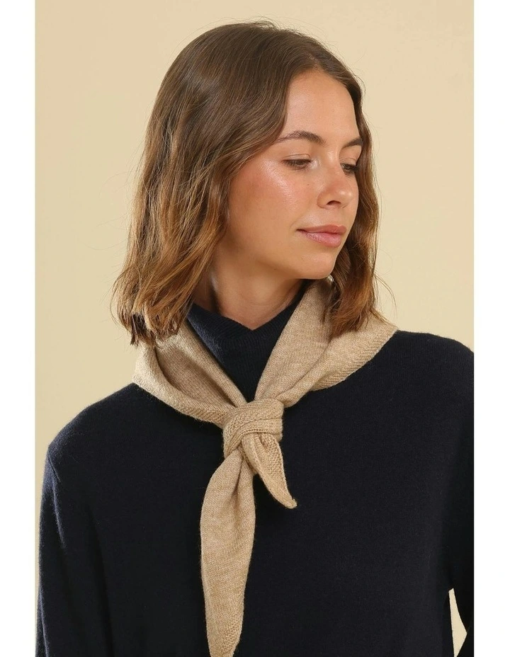 Katrina Triangle Scarf in Beige image 2